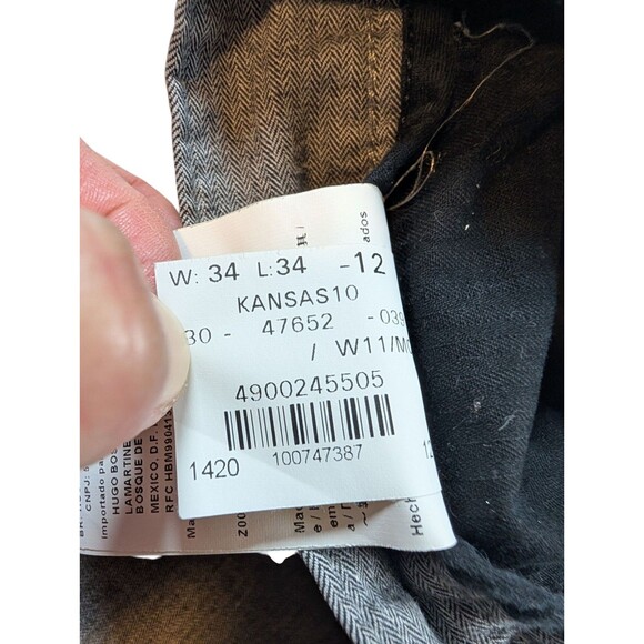 Hugo Boss Stretch Jeans Mens 34x34 Grey Regular  Fit Straight Designer - Picture 4 of 10